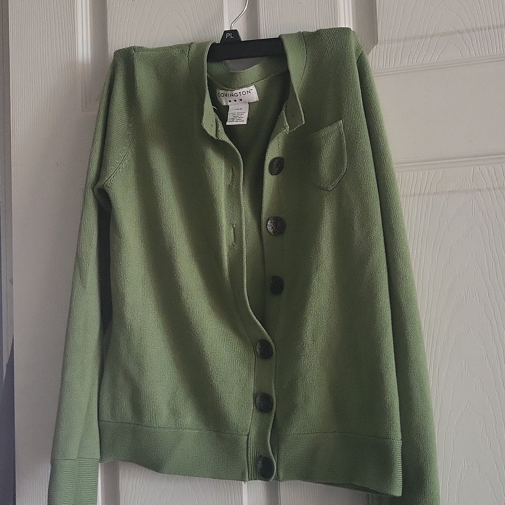 Covington Green button up sweater Size 6-8